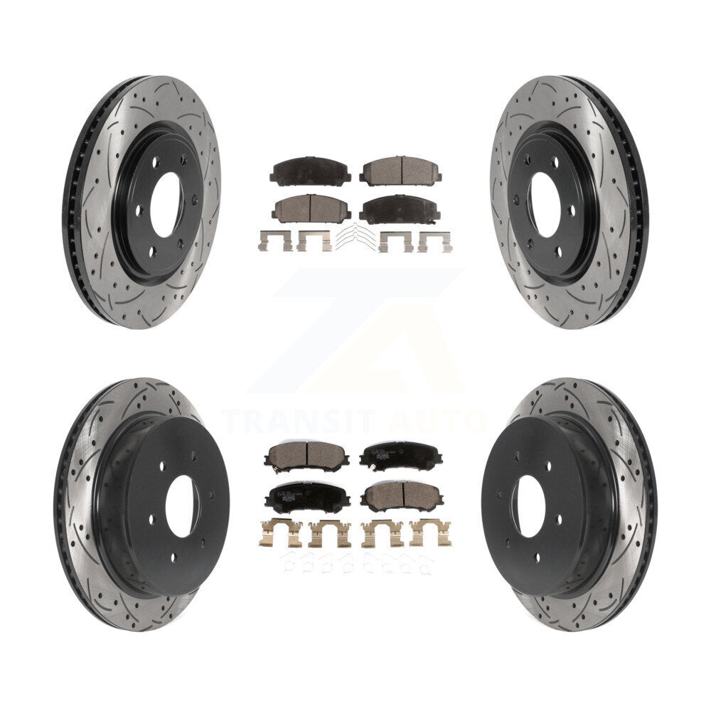 [Avant et Arrière] Disque et plaquette de frein pour 2017-2023 Nissan TITAN KDT-100854