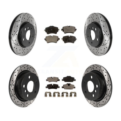 [Avant + Arrière] Kit de disque (percé rainuré revêtu) et plaquette (céramique) de frein pour Mini Cooper KDT-100893