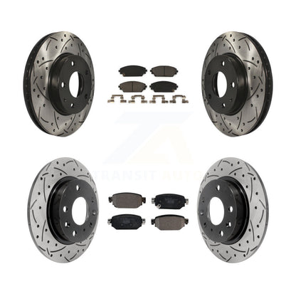 [Avant + Arrière] Kit de disque (percé rainuré revêtu) et plaquette (céramique) de frein pour 2019-2021 Mazda CX-3 FWD KDT-100976