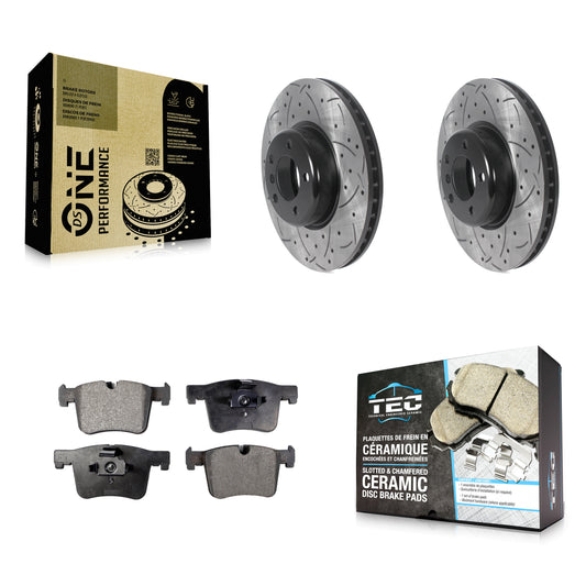 [Avant] Kit de disque (percé rainuré revêtu) et plaquette (céramique) de frein pour BMW 335i xDrive 435i 328i GT 328d 330i Gran Coupe KDT-100979