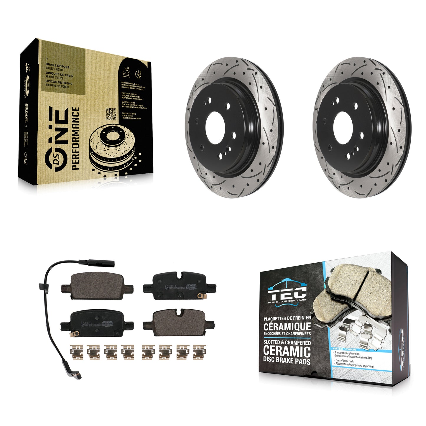 [Arrière] Disque et plaquette de frein pour GMC Chevrolet Silverado 1500 Sierra Yukon KDT-101090