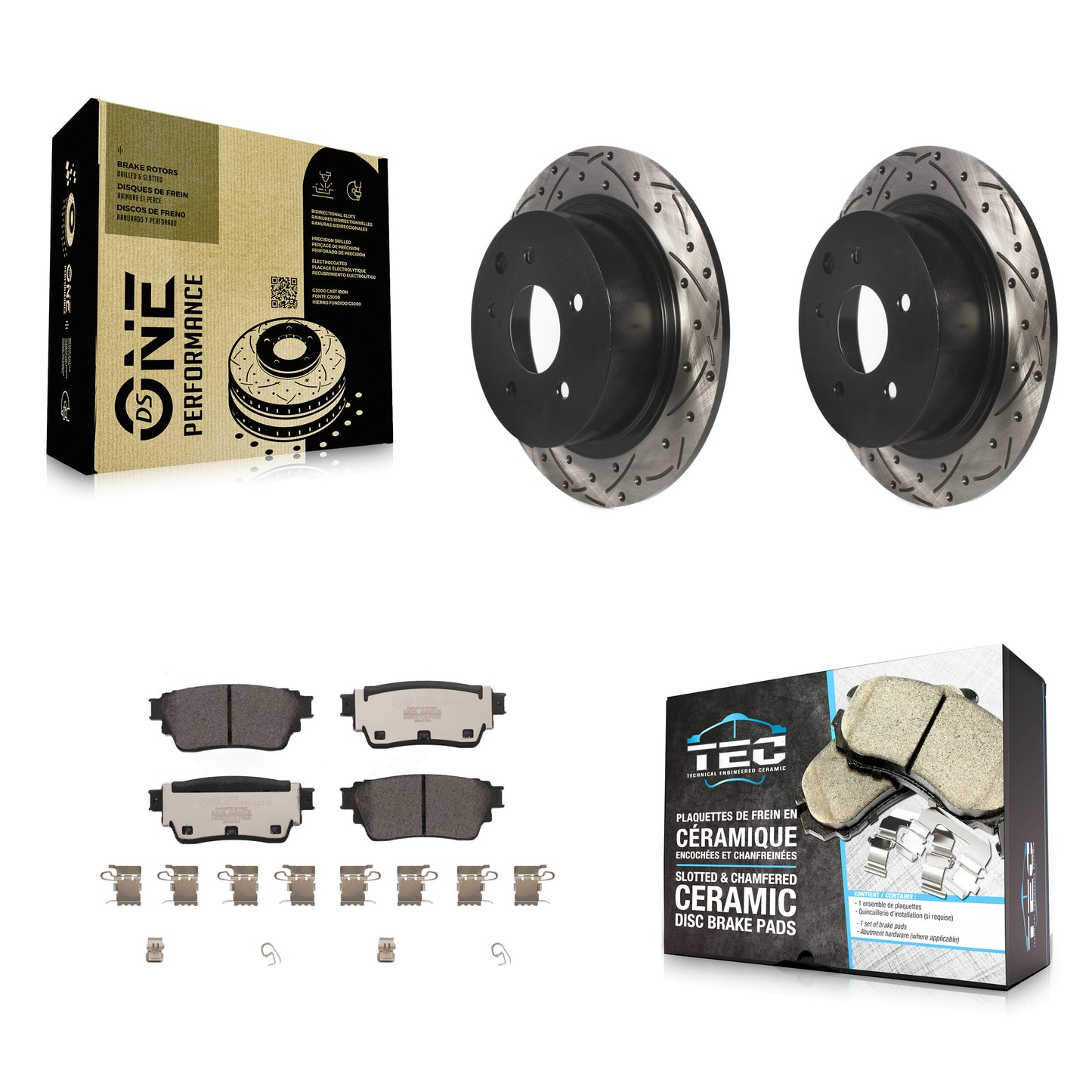 [Arrière] Disque et plaquette de frein pour Nissan Altima With Manual Parking KDT-101093
