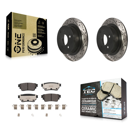 [Arrière] Disque et plaquette de frein pour Nissan Altima With Manual Parking KDT-101093