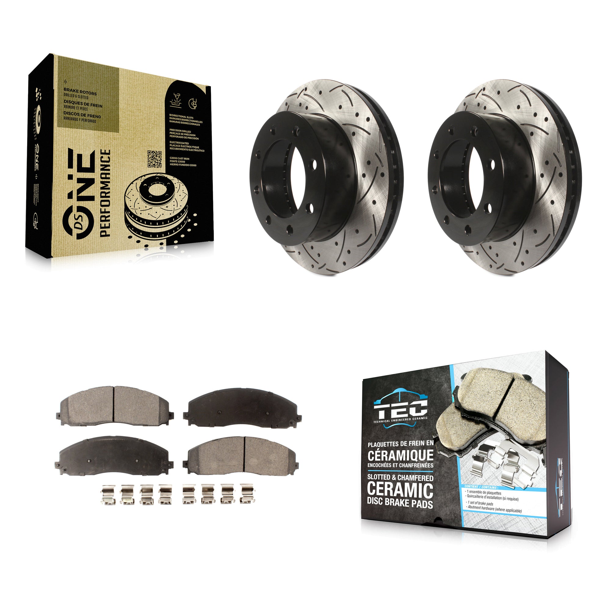[Avant] Disque et plaquette de frein pour 2013 Ford F-250 Super Duty 4WD KDT-101123