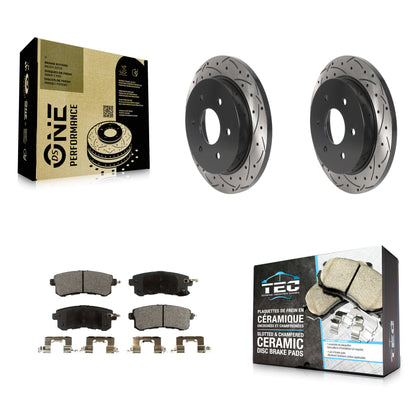 [Arrière] Disque et plaquette de frein pour 2017-2019 Nissan Armada With Solid Rotor KDT-101134