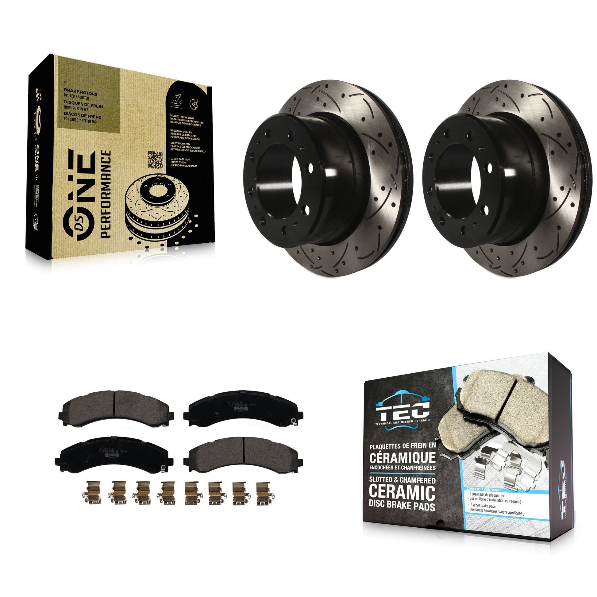[Arrière] Disque et plaquette de frein pour 2020-2021 Ram 3500 With Dual Wheels KDT-101163