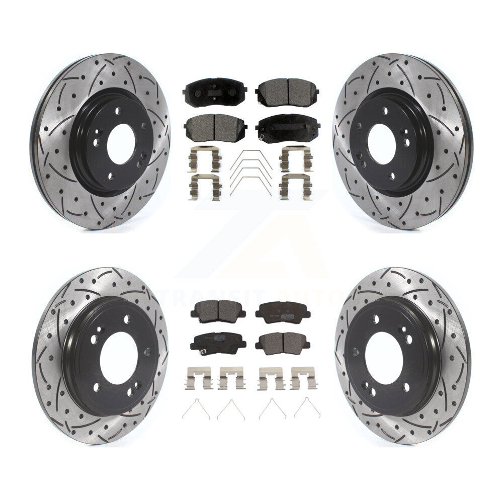 [Avant et Arrière] Disque et plaquette de frein pour Kia Forte Hyundai Veloster Forte5 KDT-101177