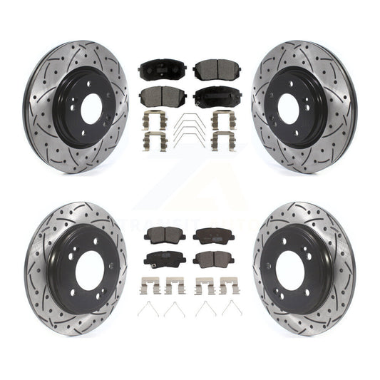 [Avant et Arrière] Disque et plaquette de frein pour Kia Forte Hyundai Veloster Forte5 KDT-101177