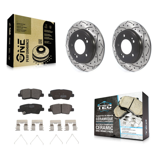 [Arrière] Disque et plaquette de frein pour Kia Forte Hyundai Veloster Forte5 KDT-101186