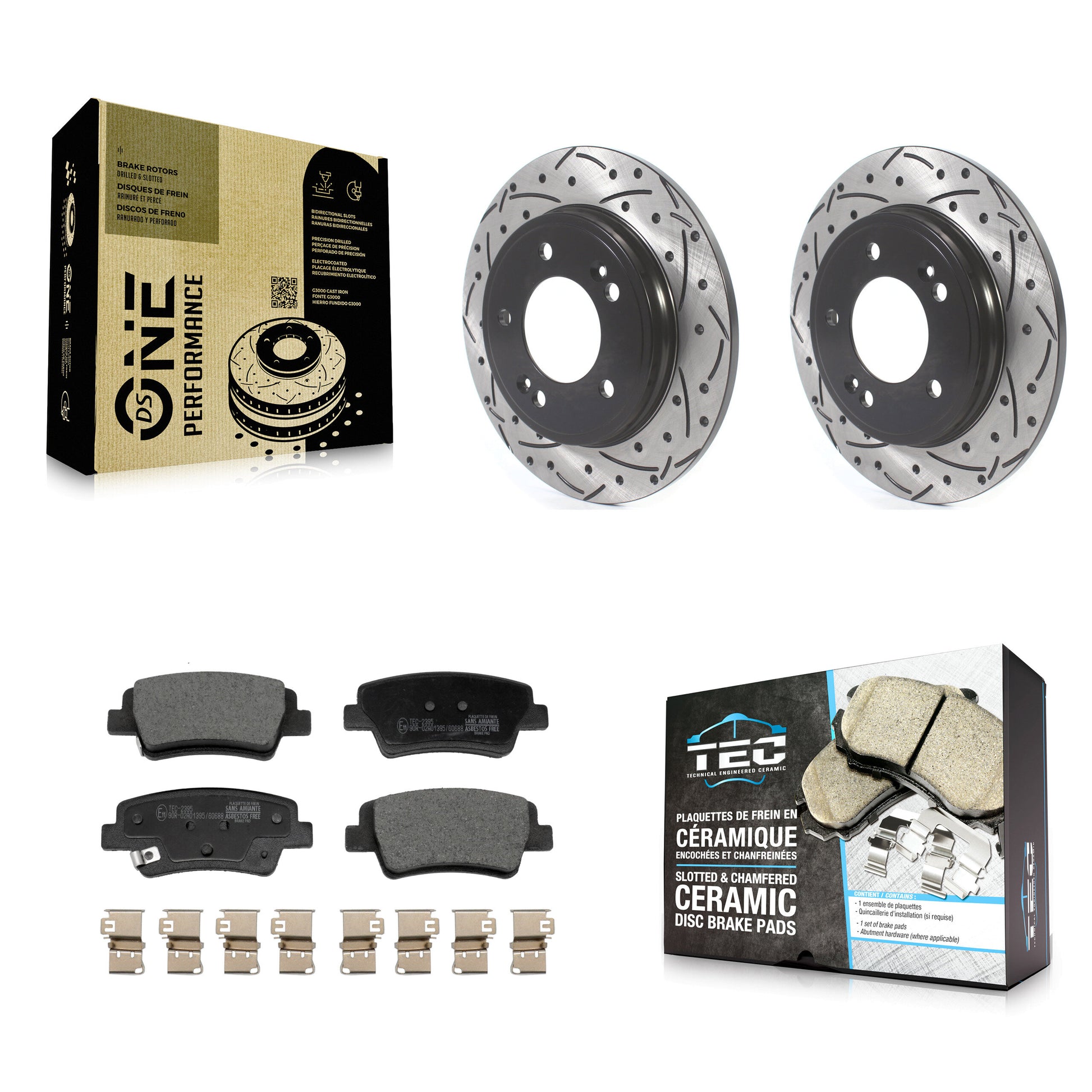 [Arrière] Disque et plaquette de frein pour Hyundai Elantra Kia Niro KDT-101257
