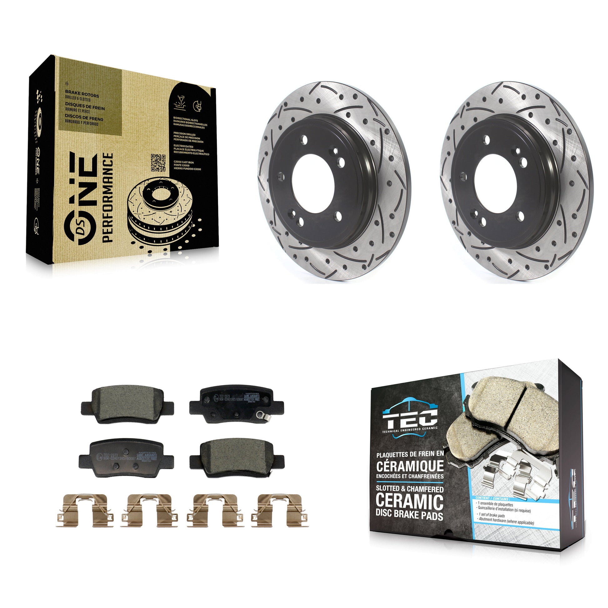 [Arrière] Disque et plaquette de frein pour Hyundai Elantra KDT-101258