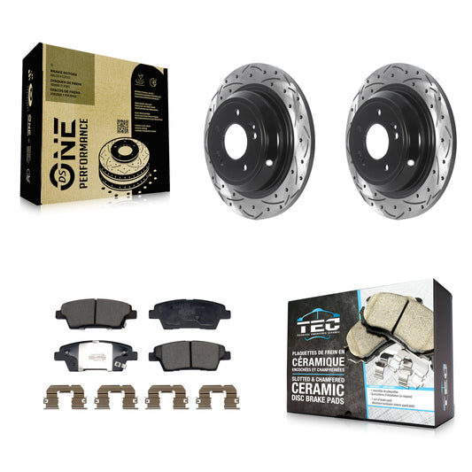 [Arrière] Disque et plaquette de frein pour 2018-2020 Genesis G80 3.8L 5.0L KDT-101259