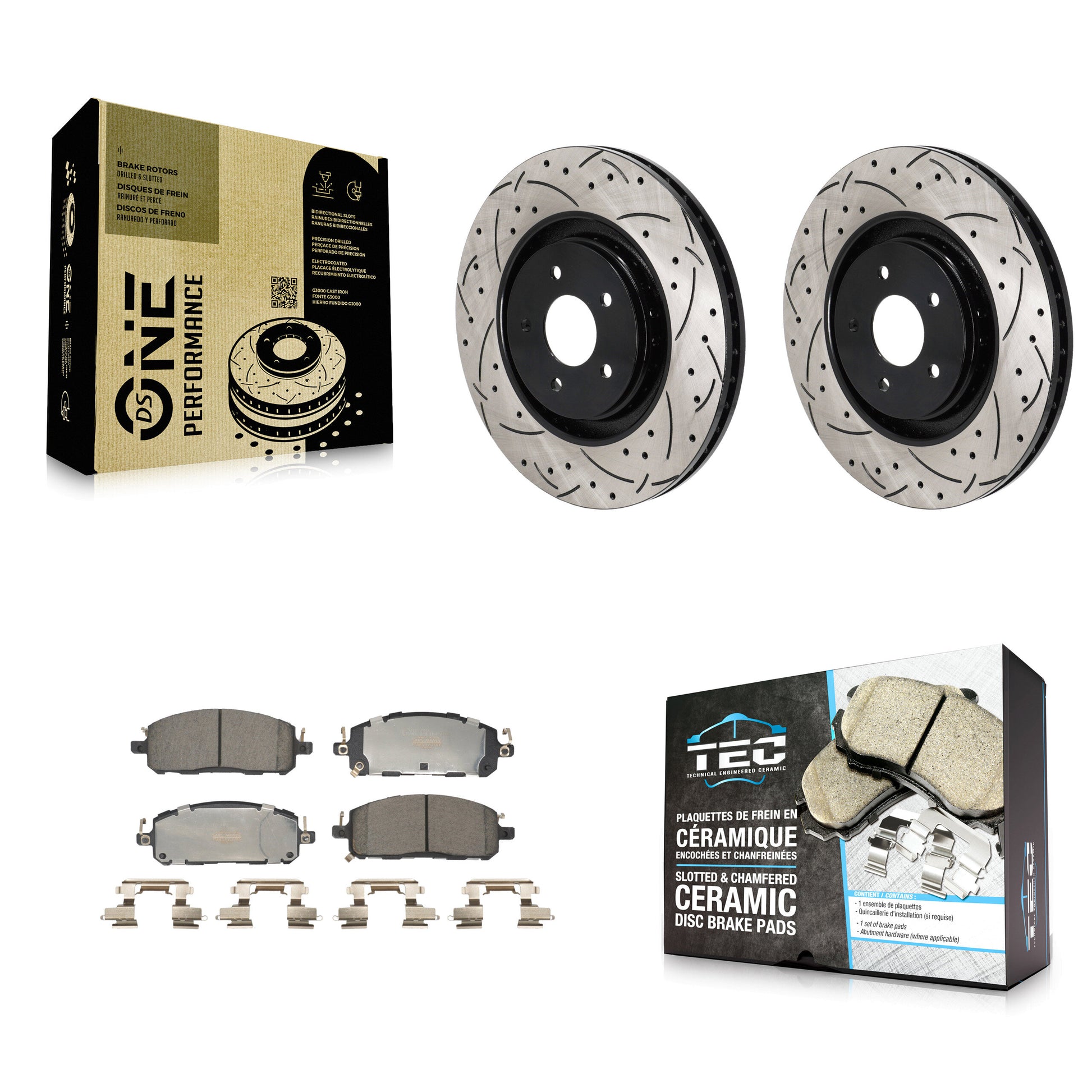 [Avant] Disque et plaquette de frein pour Mitsubishi Outlander Nissan Pathfinder KDT-101287