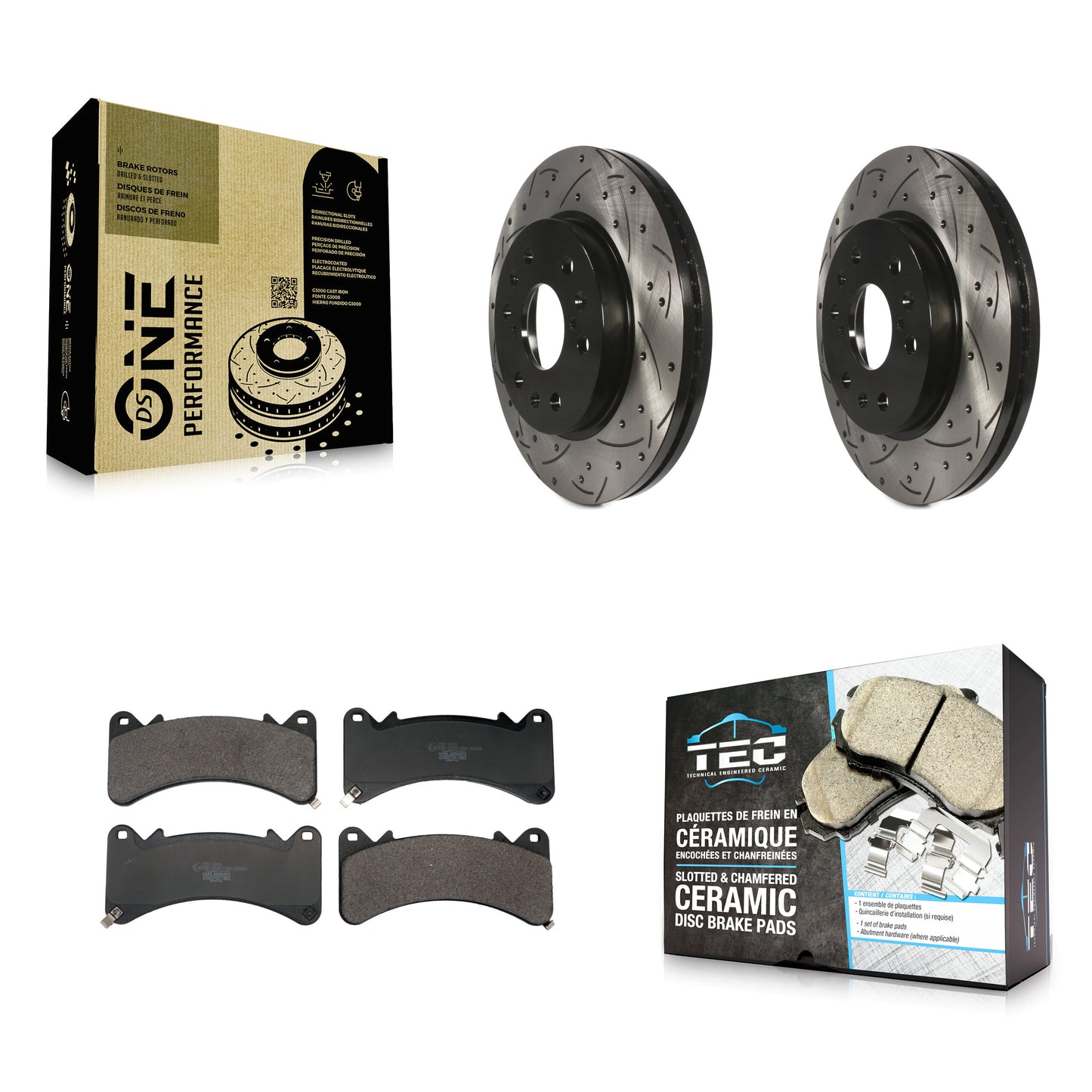[Avant] Disque et plaquette de frein pour GMC Sierra 1500 Chevrolet Silverado XL KDT-101292