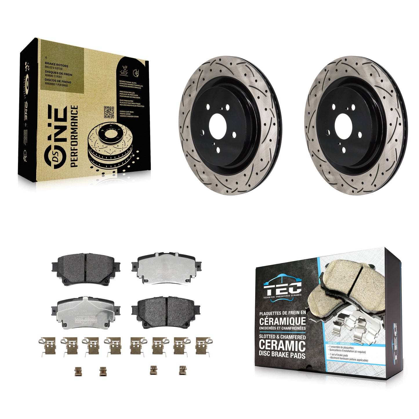 [Arrière] Disque et plaquette de frein pour Toyota Highlander Lexus RX350h RX350 KDT-101414