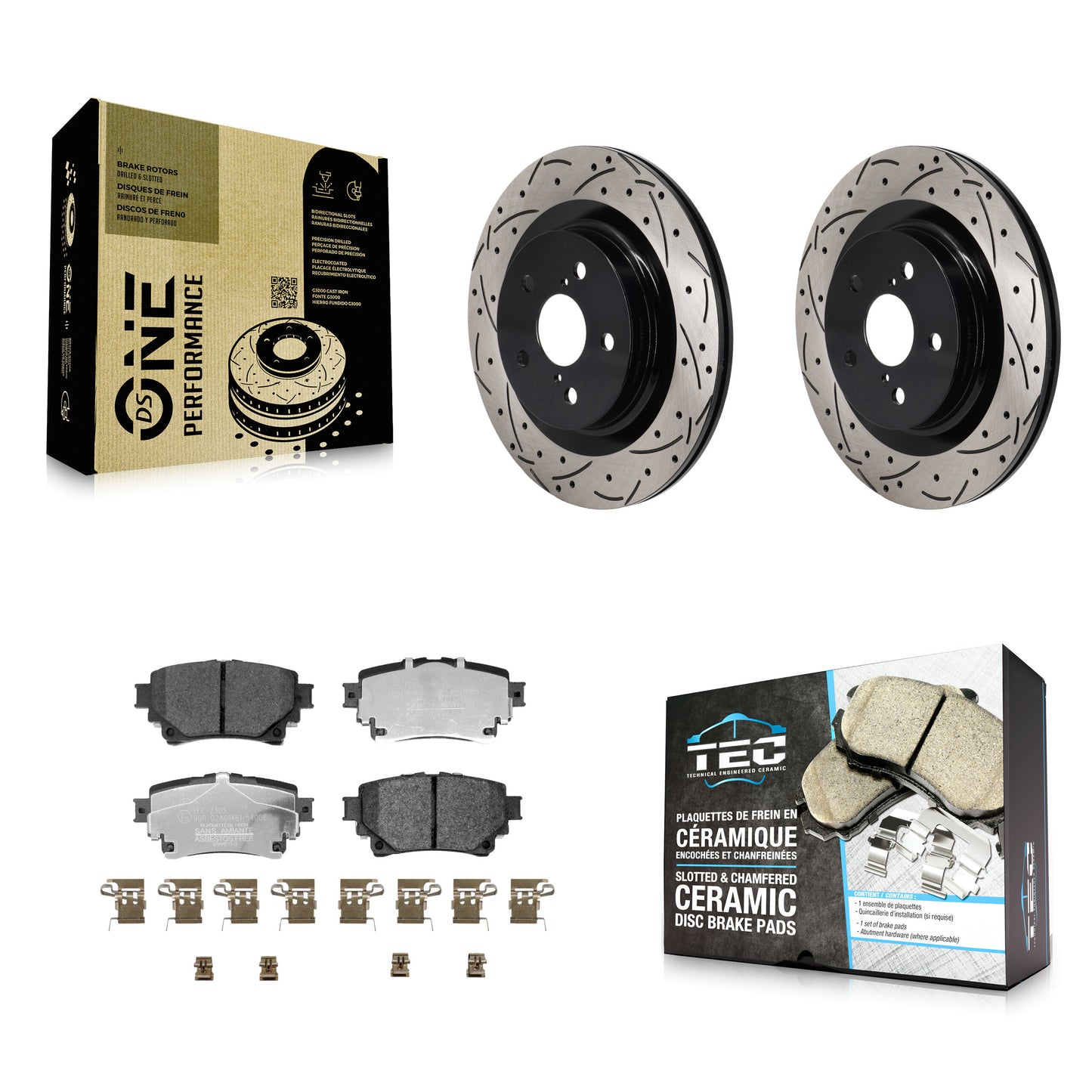 [Arrière] Disque et plaquette de frein pour Toyota Sienna Lexus RAV4 Prime NX350h KDT-101415