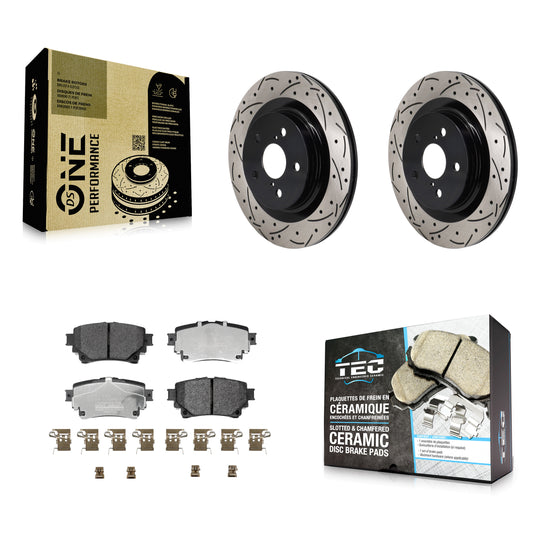 [Arrière] Disque et plaquette de frein pour Toyota Sienna Lexus RAV4 Prime NX350h KDT-101415