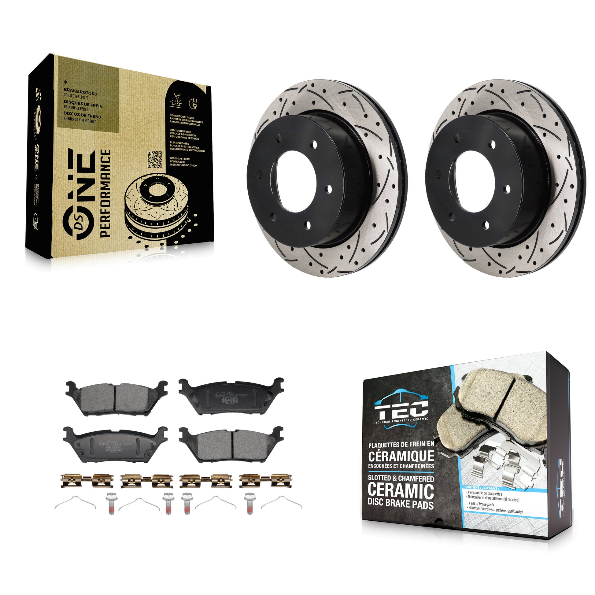 [Arrière] Disque et plaquette de frein pour 2022-2023 Ford Bronco 3.0L KDT-101430