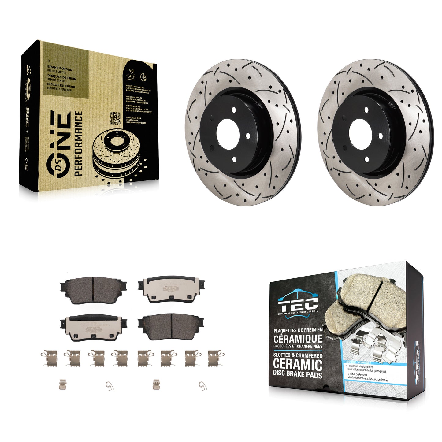 [Arrière] Disque et plaquette de frein pour Mitsubishi Outlander Nissan Pathfinder KDT-101438