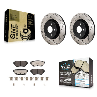 [Arrière] Disque et plaquette de frein pour Mitsubishi Outlander Nissan Pathfinder KDT-101438