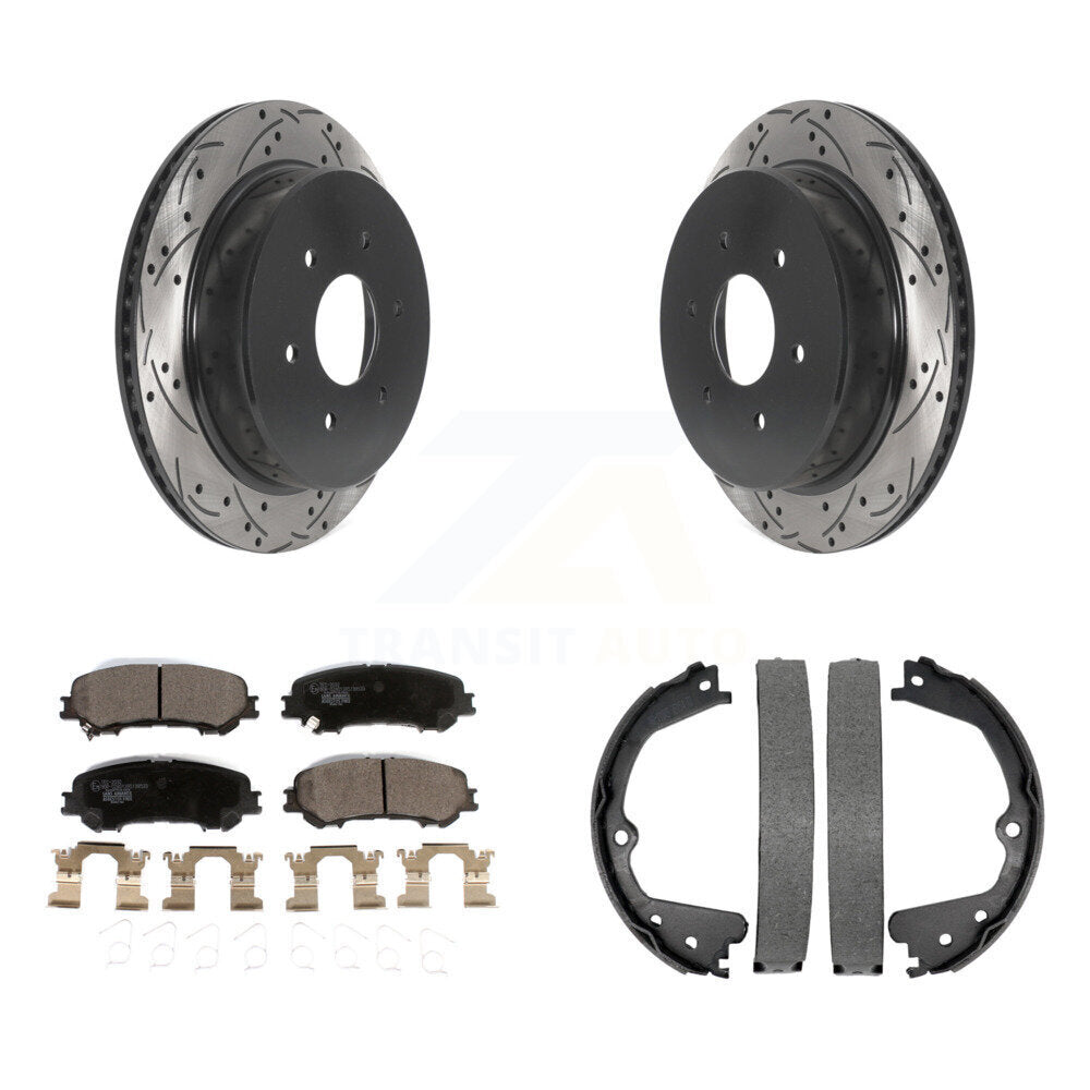 [Arrière] Disque et plaquette de frein pour 17-23 Nissan TITAN KDT-101497