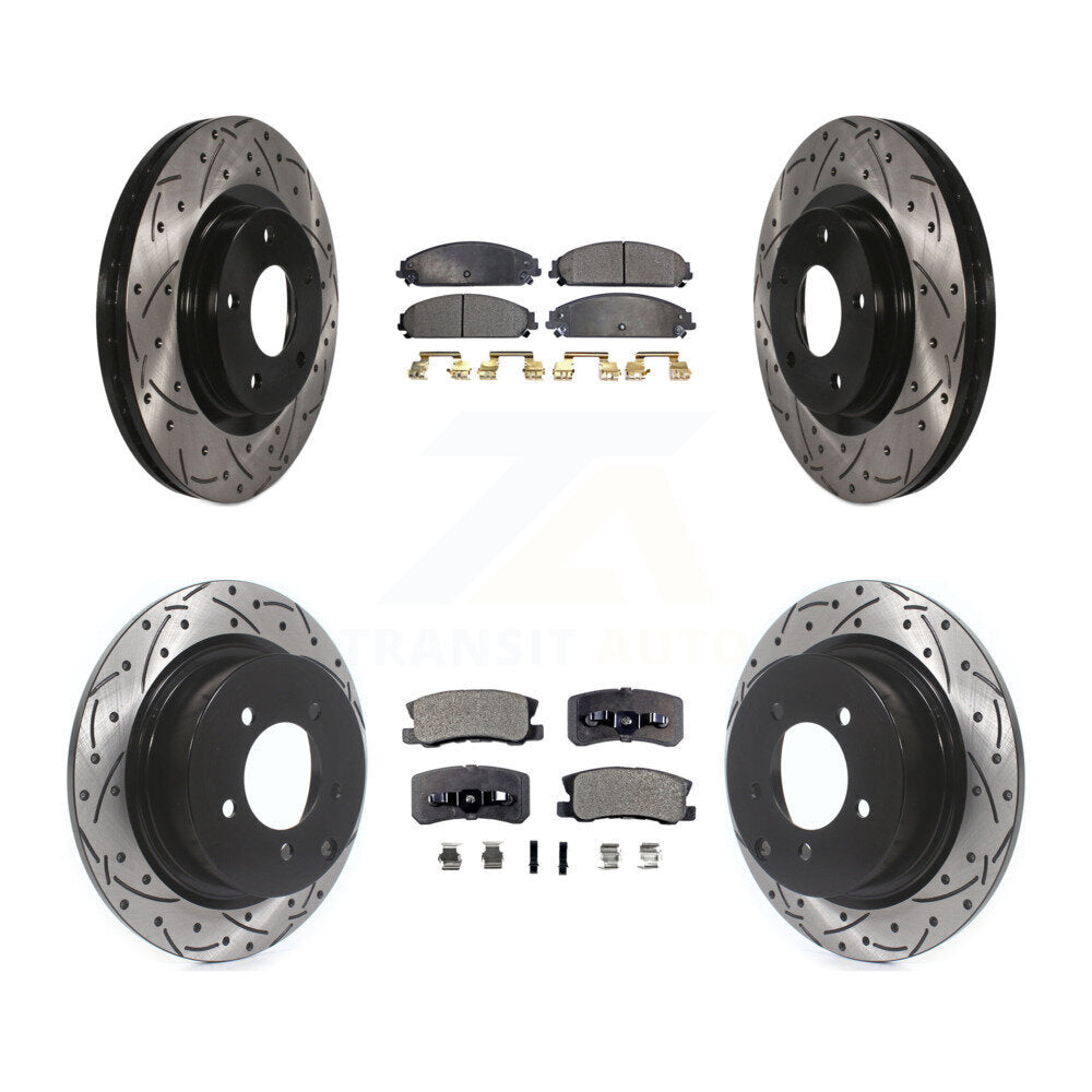 [Avant et Arrière] Disque et plaquette de frein pour 2008-2009 Dodge Caliber SRT-4 KDT-101900