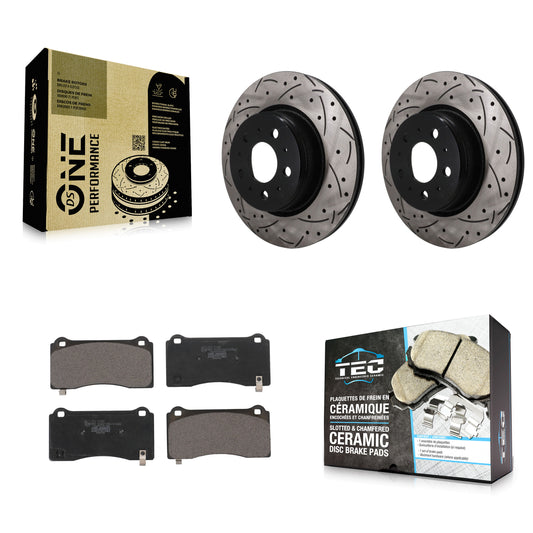 [Avant] Disque et plaquette de frein pour 17-22 Tesla 3 With Gray Painted Calipers KDT-101963