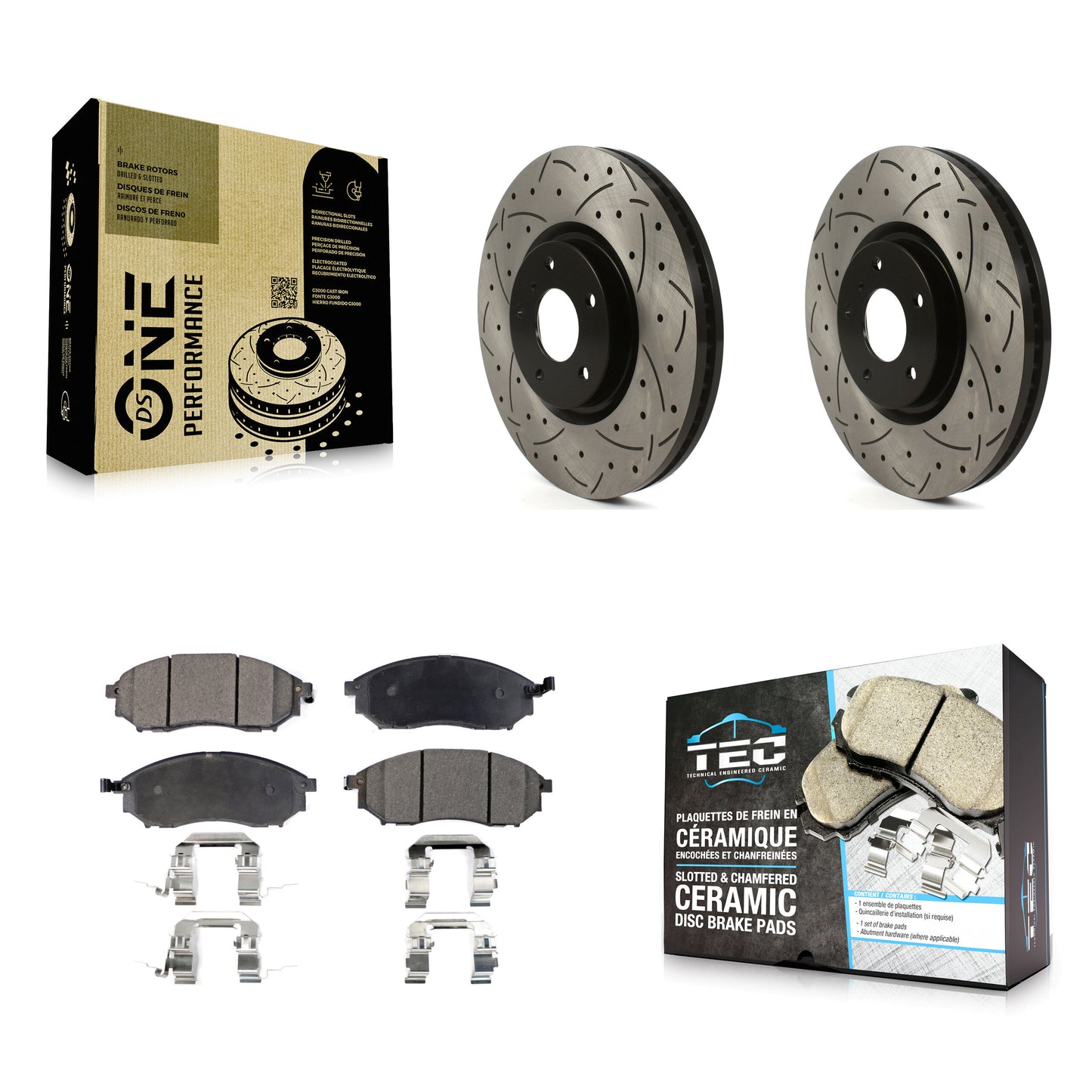 [Avant] Disque et plaquette de frein pour 09-13 INFINITI G37 Without Brembo Brakes KDT-101991