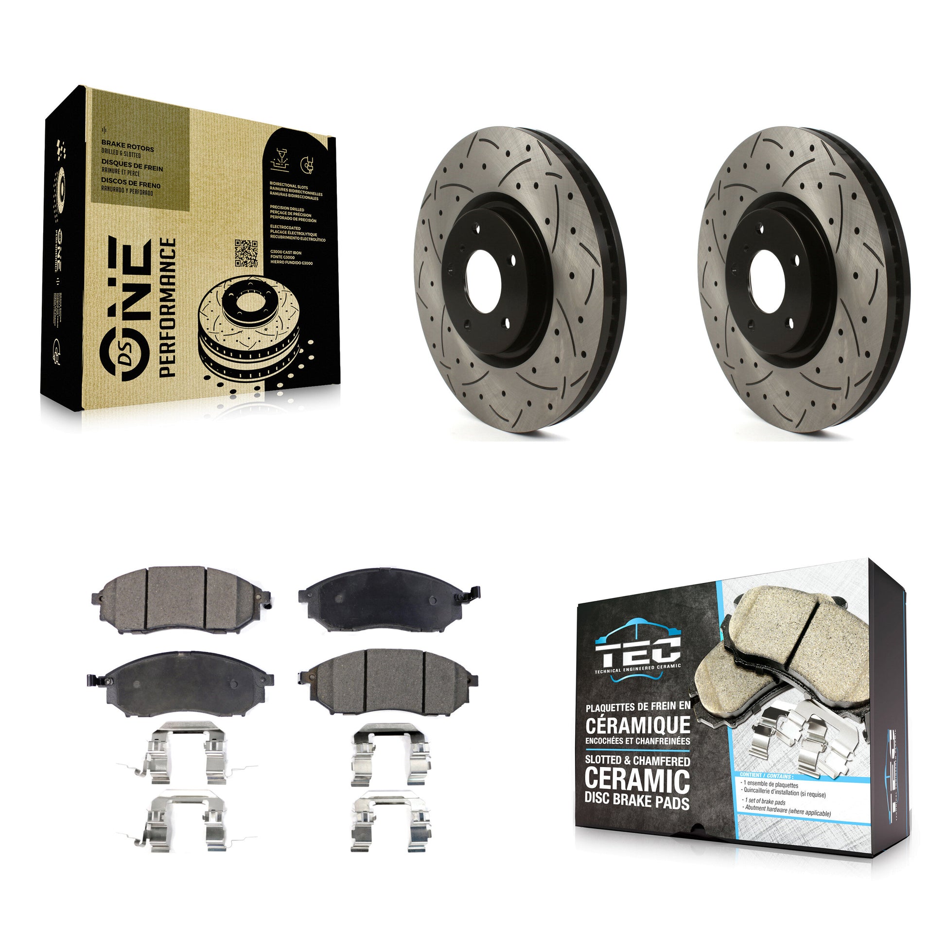 [Avant] Disque et plaquette de frein pour 09-13 INFINITI G37 Without Brembo Brakes KDT-101991