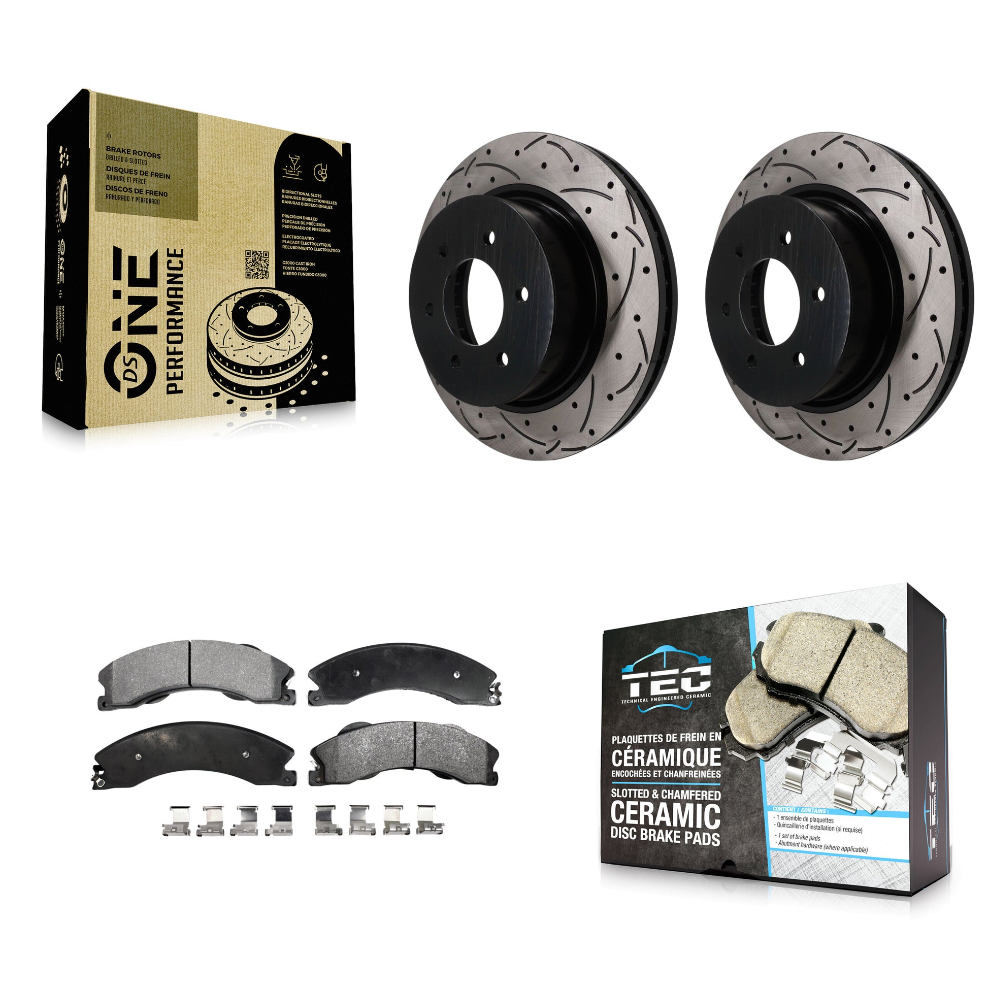 [Avant] Disque et plaquette de frein pour 2016-2024 Nissan TITAN XD KDT-102001