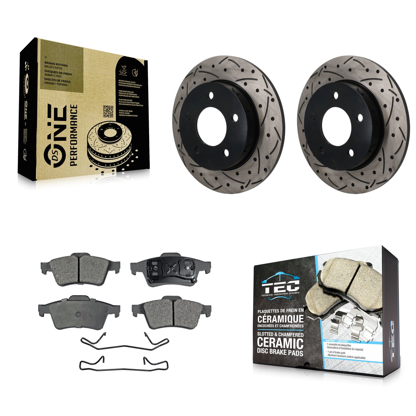 [Arrière] Disque et plaquette de frein pour 2004-2005 Mazda 3 2.0L KDT-102028