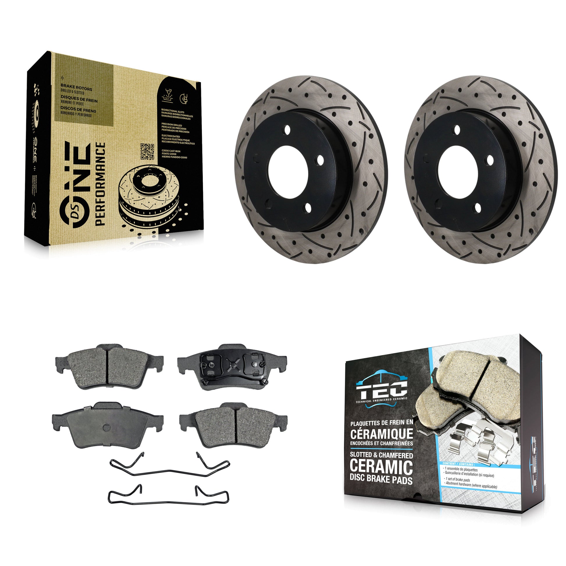 [Arrière] Disque et plaquette de frein pour 2004-2005 Mazda 3 2.0L KDT-102028