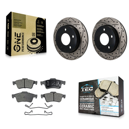 [Arrière] Disque et plaquette de frein pour 2004-2005 Mazda 3 2.0L KDT-102028
