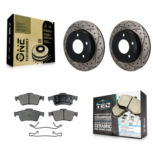 [Arrière] Disque et plaquette de frein pour 2004-2005 Mazda 3 2.0L KDT-102028