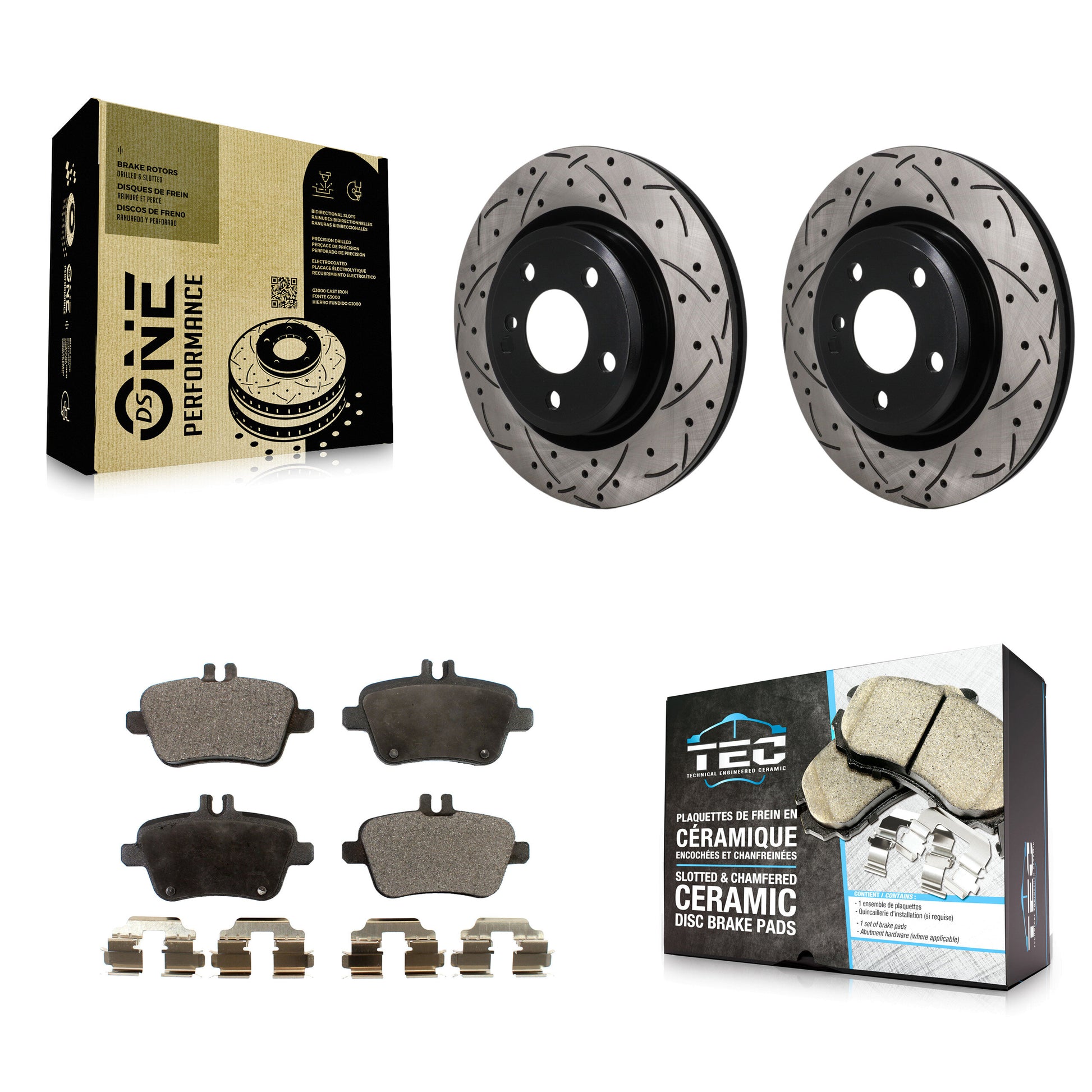 [Arrière] Disque et plaquette de frein pour Mercedes-Benz GLA250 CLA250 INFINITI QX30 KDT-102029