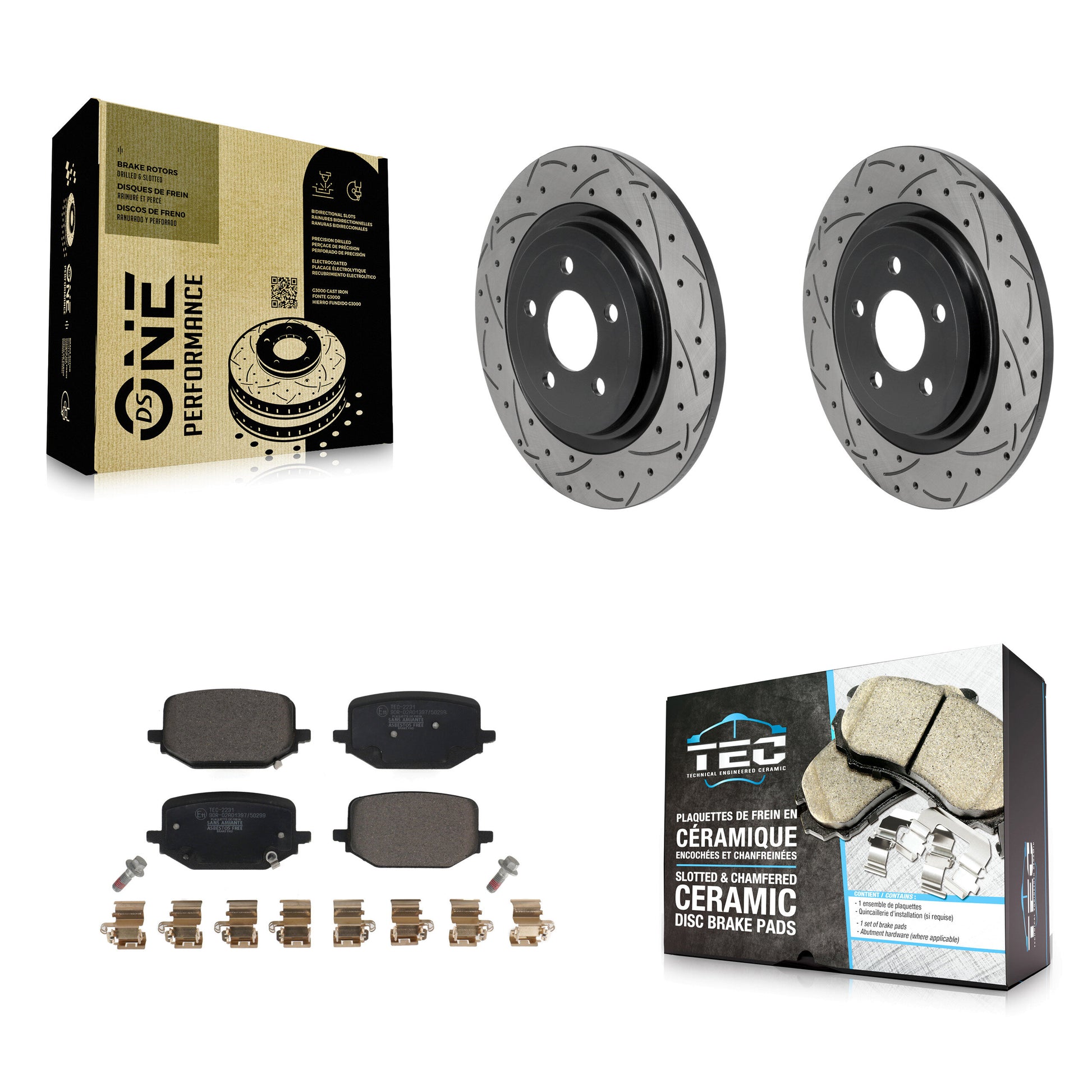 [Arrière] Disque et plaquette de frein pour 2022-2024 Ford Explorer 2.3L KDT-102044