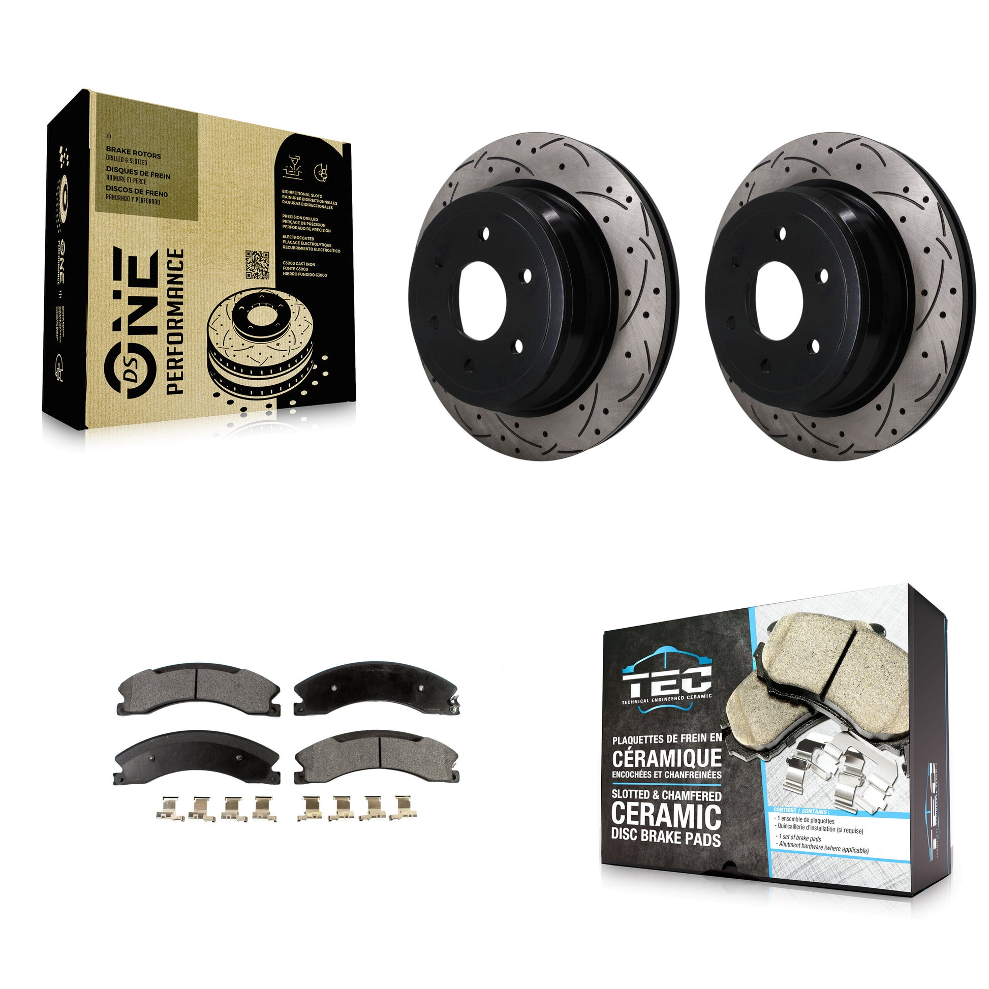 [Arrière] Disque et plaquette de frein pour 2016-2024 Nissan TITAN XD KDT-102050