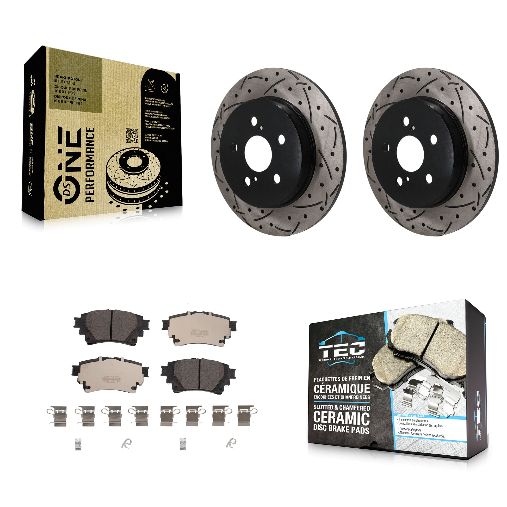[Arrière] Disque et plaquette de frein pour Toyota Corolla KDT-102053