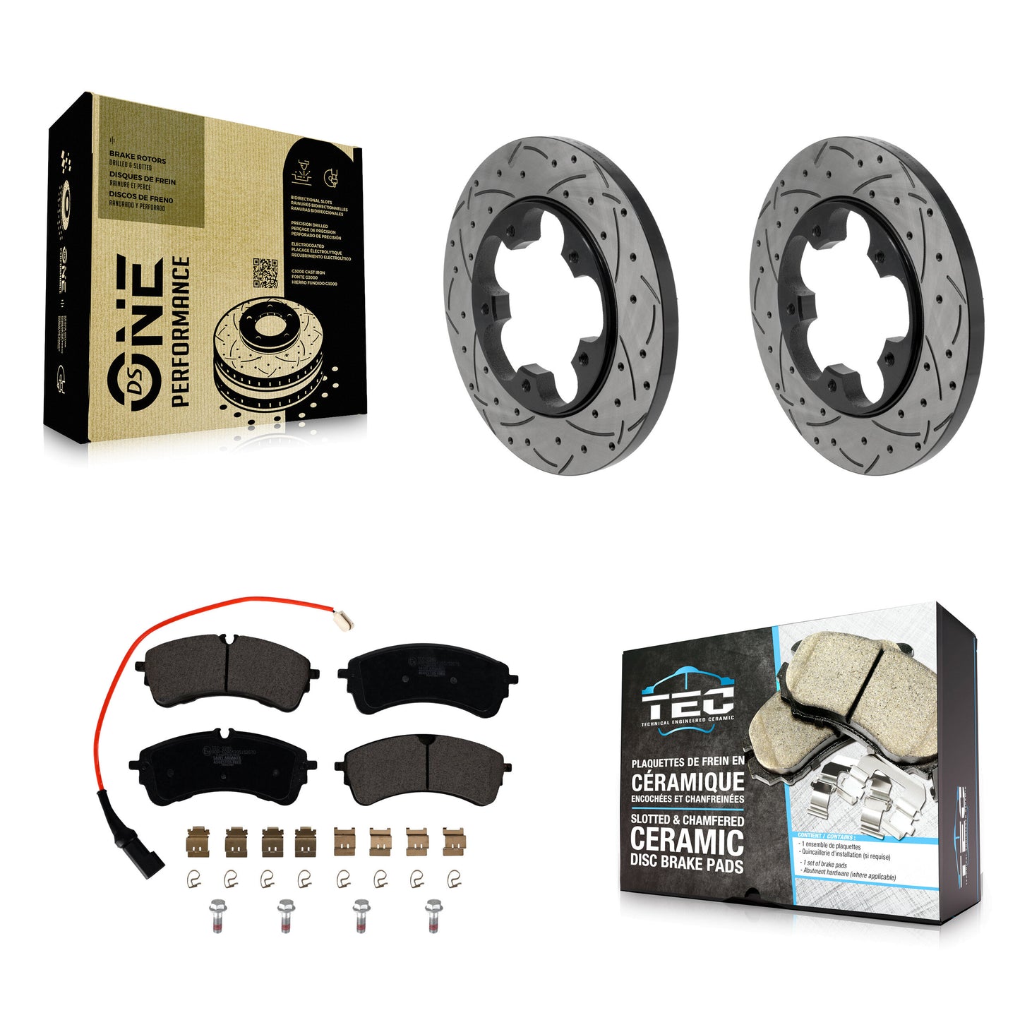 [Arrière] Disque et plaquette de frein pour Ford Transit-250 Transit-150 Transit-350 KDT-102076