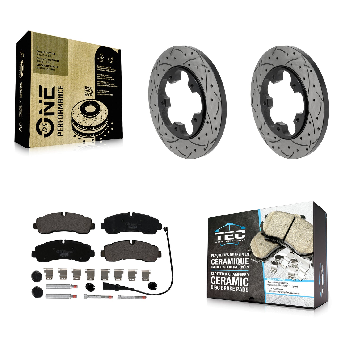 [Arrière] Disque et plaquette de frein pour 20-21 Ford Transit-350 With 5 Lug Wheels KDT-102077