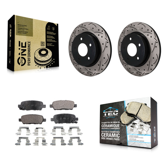 [Arrière] Disque et plaquette de frein pour Nissan Qashqai Rogue Sport LEAF KDT-102080