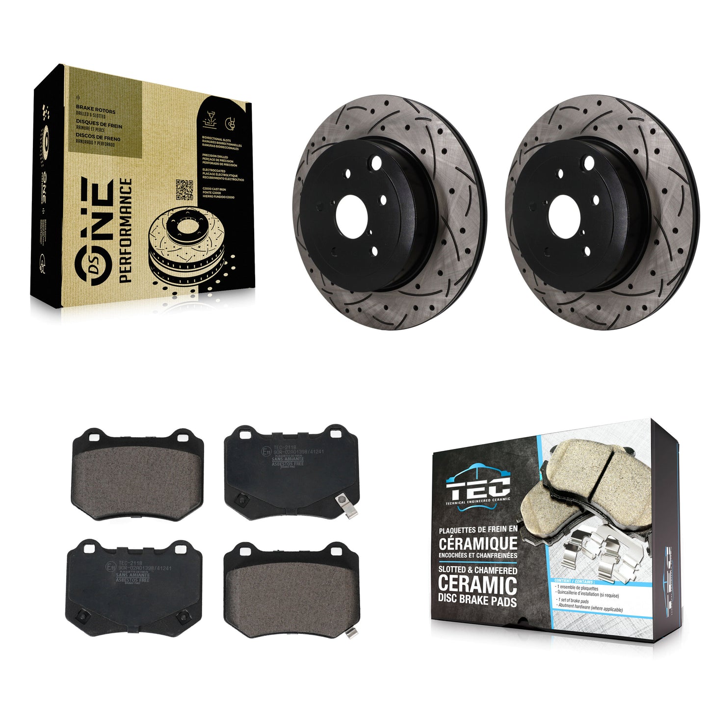 [Arrière] Disque et plaquette de frein pour 2018-2021 Subaru WRX STI KDT-102088