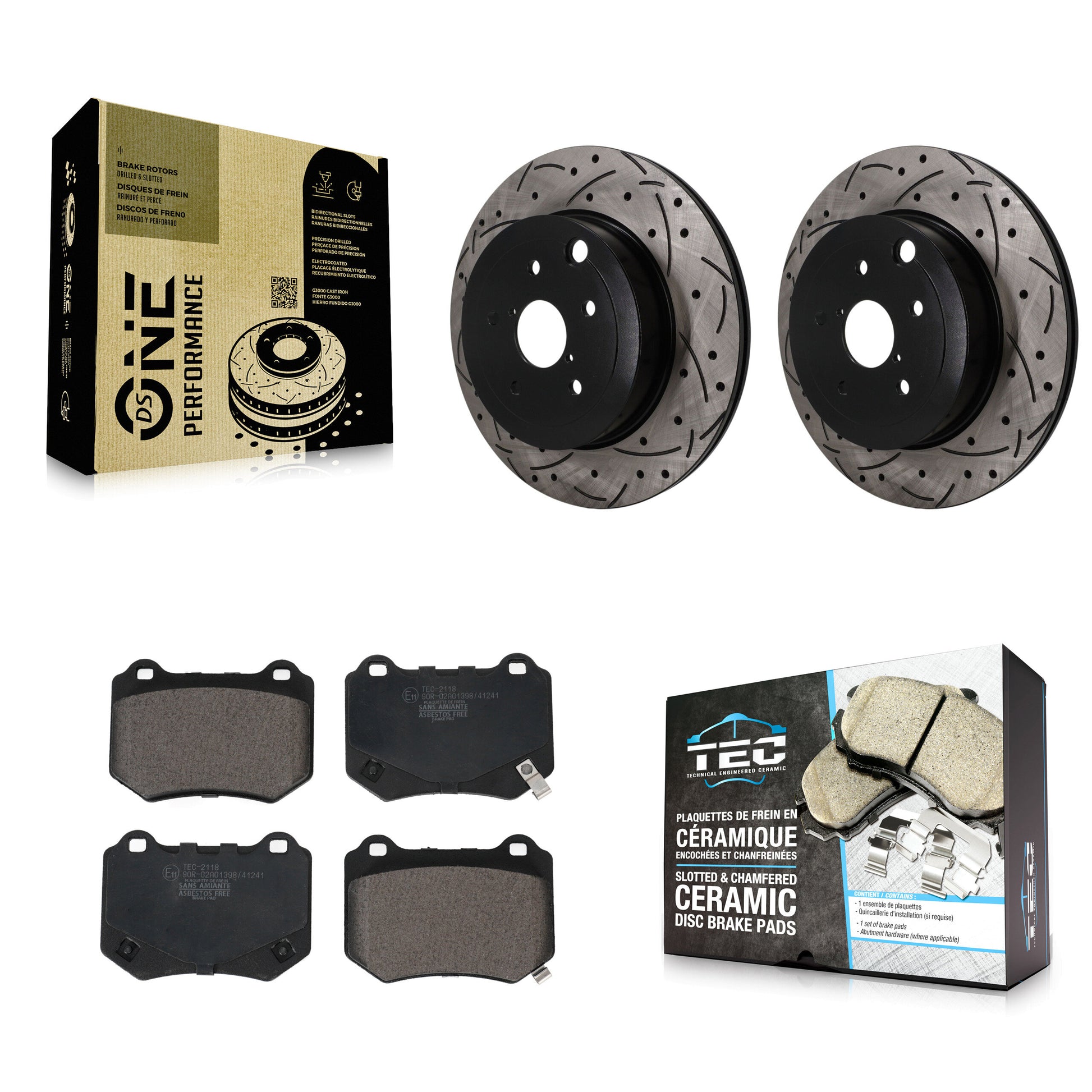 [Arrière] Disque et plaquette de frein pour 2018-2021 Subaru WRX STI KDT-102088
