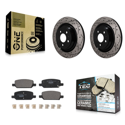 [Arrière] Disque et plaquette de frein pour 17-22 Tesla 3 With Gray Painted Calipers KDT-102089