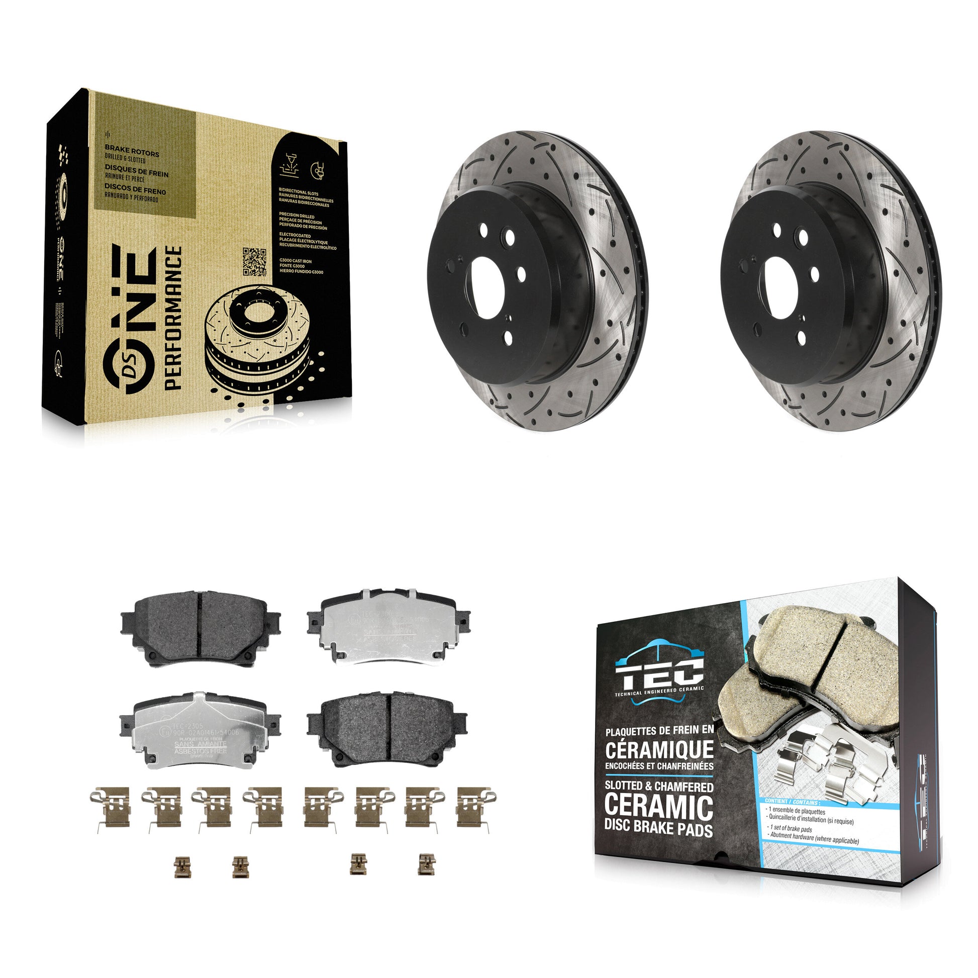 [Arrière] Disque et plaquette de frein pour 2021 Lexus IS350 RC350 RC300 KDT-102090