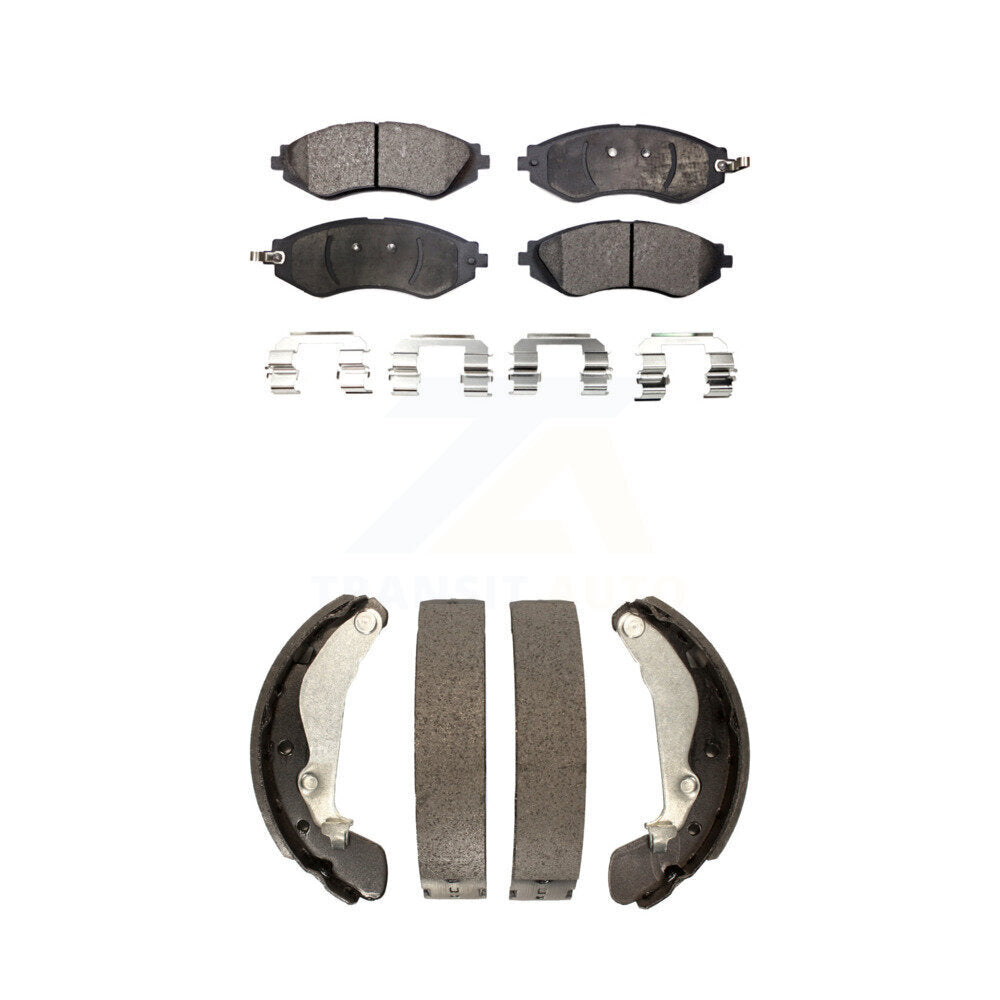 [Avant + Arrière] Kit de plaquette (semi-métallique) de frein pour Chevrolet Aveo Spark Aveo5 Pontiac G3 Suzuki Wave Wave5 Swift+ KFN-100005