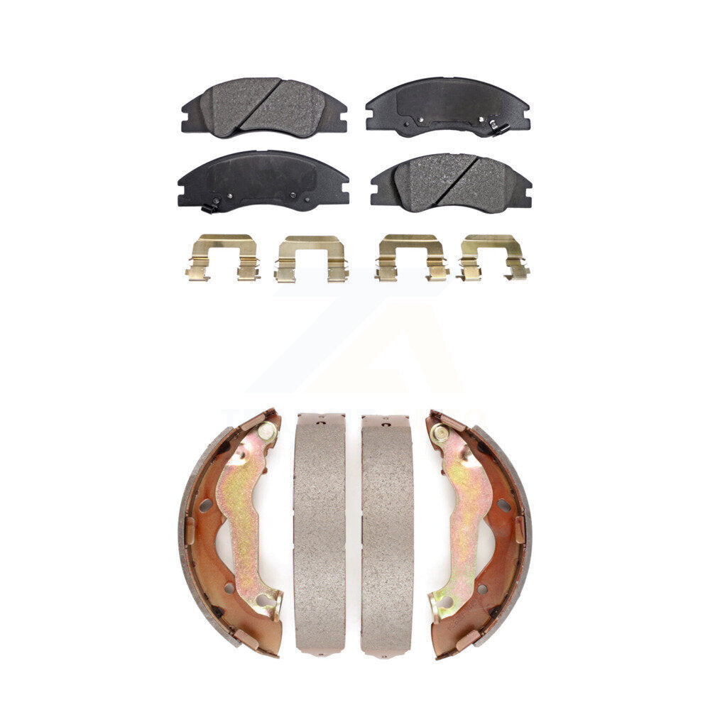 [Avant + Arrière] Kit de plaquette (semi-métallique) de frein pour 2007-2009 Kia Spectra KFN-100012