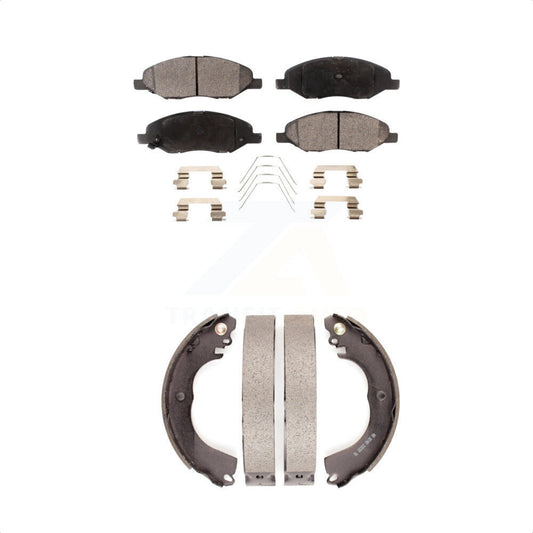 [Avant + Arrière] Kit de plaquette (semi-métallique) de frein pour 2009-2011 Nissan Versa 1.6L KFN-100029 par Transit Auto