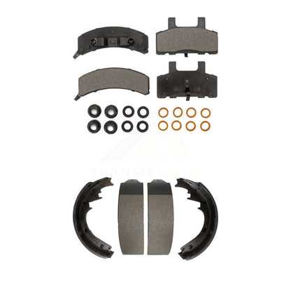 [Avant + Arrière] Kit de plaquette (semi-métallique) de frein pour Chevrolet C1500 K1500 GMC K2500 Suburban C2500 Yukon Tahoe Express 1500 Savana Cadillac Escalade KFN-100054