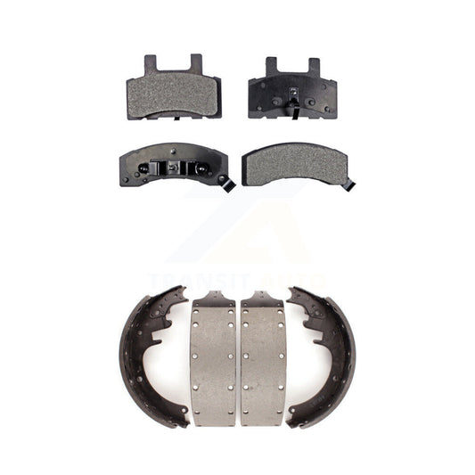 [Avant + Arrière] Kit de plaquette (semi-métallique) de frein pour Chevrolet C3500 GMC K3500 Express 3500 Dodge Ram Savana K2500 Suburban C2500 KFN-100058